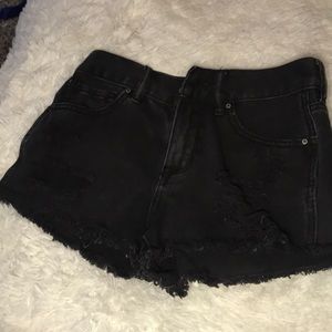 Black Jean shorts